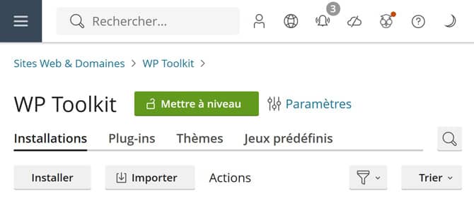 Gestion des WordPress serveur