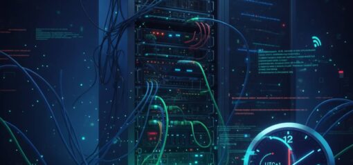 Passage à l’heure d’hiver sur une baie de serveur (Crédit : Alex.I)