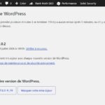 Page de la mise à jour Wordpress 7.0.2 sur Arcusweb